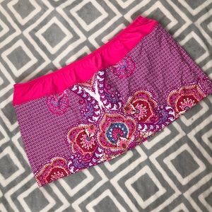 Antonio Melani Moroccan Paisley Banded Swim Skirt